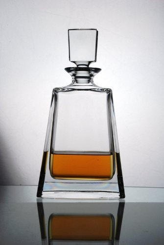 Kathrene Medium Spirit Decanter, 500ml, Rectangular, Transparent, Crystal, Contemporary, Handmade, Premium Crystal Material