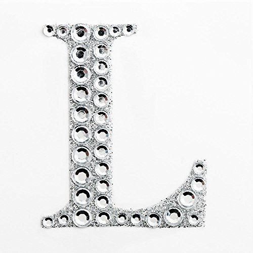 5cm Diamante Self Adhesive Glitter Sticker Letter L