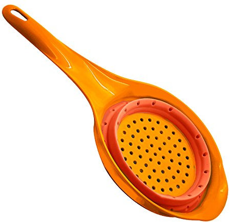 Silicone Gold SG3412 Colador Plegable, Silicona, Naranja, 30x19x4 cm
