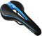 GORIX Fahrradsattel Sitz Bequemes Kissen mit Rail Mountain Road Fahrrad für Männer und Frauen (GX-C19) (Schwarz × Blau)