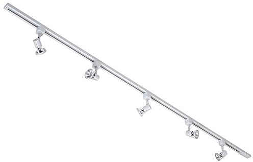 LITECRAFT Kitchen Track Light with Harlem Fixture & GU10 LED Bulbs - (White, 2M 5 Light)