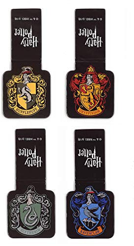 Ata-Boy Harry Potter Lesezeichen, Häuser von Hogwarts Wappen magnetische Lesezeichen (4 Set) Harry Potter Geschenke & Merchandise