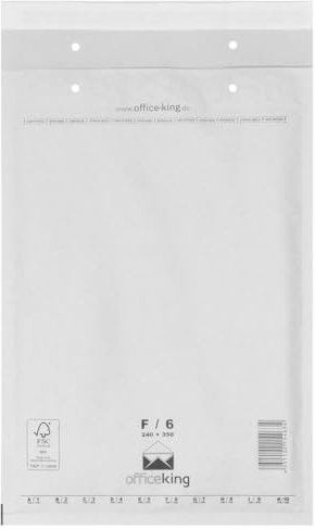 officeking 100 Luftpolsterversandtaschen Luftpolsterumschlag F6 weiß 240 x 350 mm DIN A4 Luftpolster Verpackung Polsterumschläge Briefumschläge gepolstert
