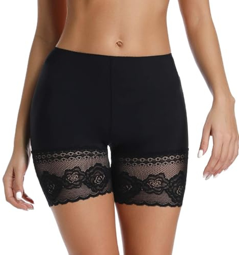 Joyshaper Unterhosen Damen Unter Rock Kurze Hose Miederhose Miederpants | Anti Chafing Anti Scheuer Shorts Radlerhose für Kleid Lace Leggings Miederslip Nahtlose Unterwäsche Weich Elastisch Leicht