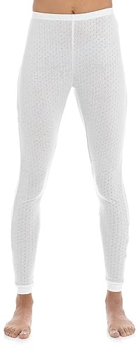 Undercover Lingerie 2 Pack Womens Thermal Long Johns White Small