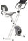 HOMCOM Vélo d'appartement magnetique pliable vélo de fitness vélo d'intérieurgrand confort dossier selle réglable poignées écran LCD multifonction support tablette acier blanc gris