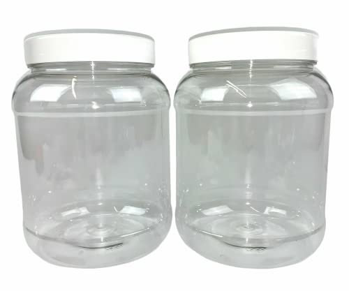 Truenova Kunststoff-Vorratsdosen, rund, 2 l, mit weißem Deckel, 2 Stück