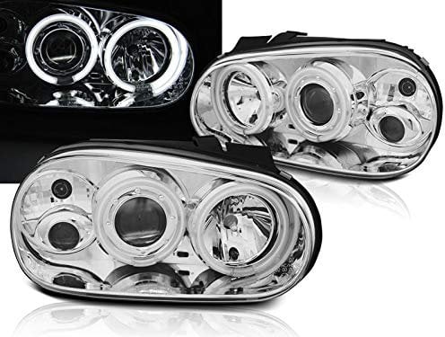 CCFL Angel Eyes Scheinwerfer Set in chrom für VW Golf 4 IV 09.1997-09.2003