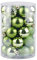 Nicole Knupfer Weihnachtskugeln 34 Stücke 4CM, Kunststoff Christbaumkugeln Set Weihnachtsdeko mit Aufhänger Baumschmuck für Weihnachten Haus Dekoration Verpackung (Hellgrün)
