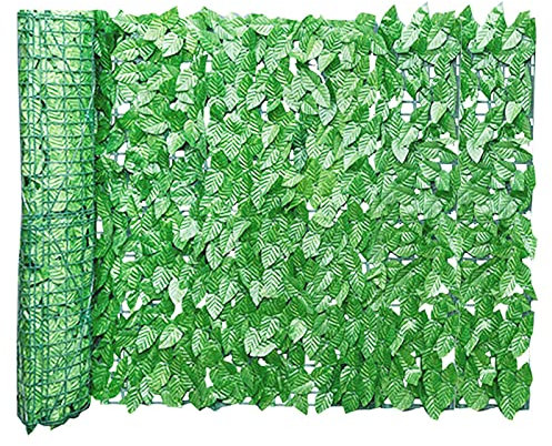 Virtcooy Smaler Künstliche Hecke - Balkon Efeu Garten Sichtschutz | Sichtschutzhecke Roll Ausziehbarer Zaun | Hecken Zaun Und Künstliche Efeu Blatt Dekoration Für Garten, Balkon Und Terrasse