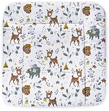 Balbina Wickelunterlage Wasserdicht Wickeltischauflage Wickelauflage baumwolle 85x75 Wald Familie