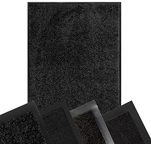 Schmutzfangmatte SCHWARZ - XXL Teppich für Flur Eingang Eingangsbereich innen & außen - Türmatte Sauberlaufmatte Fußabtreter Fussmatte - rutschfest & pflegeleicht (200 x 200 cm, Use & Wash)