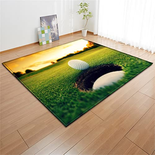 Wohnzimmer Teppich 3D Fußball Baseball Billard Aquarell Spritzer Graffiti Teppiche Rutschfeste Kinder Jugendliche Herren Schlafzimmer Teppich Yin Yang Teppich Kinderzimmer (Beige,100 x 150 cm)