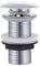 KENES Chrome Pop Up Sink Plug Basin Sink Waste Slotted Pop Up Click Clack Sprung Plug Without Overflow for Bathroom