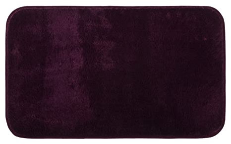 Gözze - Premium Rutschfester Badteppich, RIO, 100% Microfaser, 50 x 70 cm - Beere