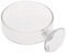Max-Tonsen Plat d'alimentation pour crevettes d'aquarium avec Ventouse Bol de Nourriture à Fond en Verre Transparent Haut 2.4x0.7 Pouces Plateau Rond
