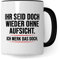 Aufsicht Tasse Geschenk, Ihr seid doch schon wieder ohne Aufsicht ich merk das doch Kaffeetasse Geschenkidee Aufsicht Tasse mit Spruch lustig Kaffee-Becher witzig Teetasse (Weiß/Schwarz)