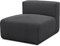 DOMO. collection Sessel Malia, Cord Modul-Sofa, Polsterhocker mit Rückenlehne, Modul-Couch, Einzel-Element, kombinierbar, Polstersessel 85 x 108 x 69 cm (BxTxH), anthrazit
