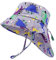 LACOFIA Baby Sonnenhut Jungen Baumwolle Kleinkind UV Sommer Mütze Verstellbarem Kinder Breiter Krempe Strand Cap Fischerhut mit Bindebändern und Nackenschutz Violett 2-5 Jahre