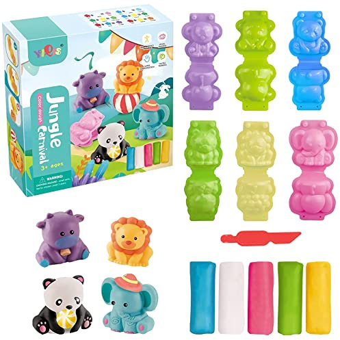 LETTERASHQP 12 Stück Knete Zubehör Set Plastilin Werkzeuge ab 2 3 4 Jahre Kinder Knete Zubehör Tiere Knete Zubehör Werkzeuge DIY knetwerkzeug Tiere Kinderspielzeug Knete Zubehör Kinder Jungen Mädchen
