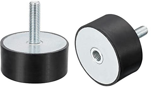 QUARKZMAN Gummilager 2Stk M10 Stecker/Buchse Schwingungsdämpfer Stoßdämpfer für Garage Motor Luft Kompressor Auto Schiffsspulen D60mmxH30mm