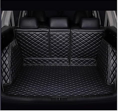 Auto Kofferraummatte Auto Hinten Stamm Matten Für SEAT Für Cupra Für Ateca KH7 2016~2023 Auto Matte wasserdichte Palette Stamm Matte Teppich Auto Zubehör 5seat (Farbe : Schwarz, Größe : Full Cover
