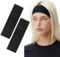 BELEVO Fascia Capelli Donna Sport, 7cm Fascette Capelli Nera Elastici Fasce per Capelli Donna & Uomo Antiscivolo Fasce Capelli Fitness Yoga Gym