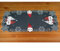 Raebel OHG Tischläufer Mitteldecke Kissenhülle Tischset Weihnachten grau anthrazit Bestickt mit Wichtelmännchen (40 x 85 cm)