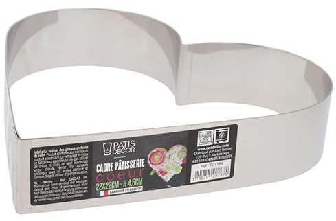 Cœur à mousse inox H 4,5 cm L 22 cm
