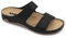 LEON 954 Lederschuhe Sandalen Sandalette Clog Pantolette Komfortschuhe Hausschuhe, Damen, Schwarz, EU 40