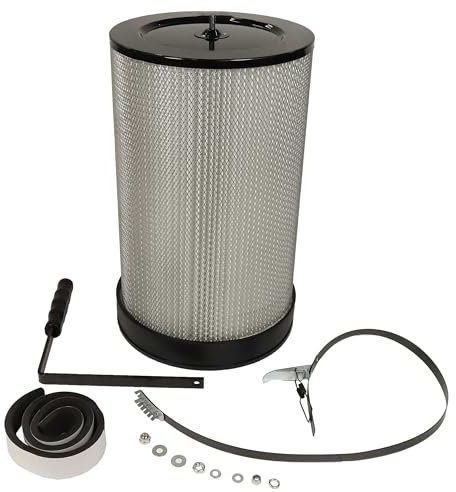 vhbw Feinstaubfilter kompatibel mit Metabo SPA 1701 W, 1702 W Absauganlage - Feinstaub-Filterpatrone mit Reinigungsbürste