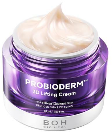[Cardi B's Pick] BIO HEAL BOH Probioderm 3D Lifting Cream 1.69 fl oz - Advanced Korean Facial Night Cream with 17-Peptide Complex & Probioderm for Face & Neck, Butter-Rich Texture for Perfect Slugging