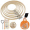 SNAIL GARDEN 7 Pcs 7 Größen Runde Stickrahmen Set,Bambus-Stickerei Ringe,Kreuzstich Hoop 8cm bis 23cm für Handwerk nähen mit Sticknadeln,magnetische Nadelkissen,Schraubendreher,Aufbewahrungstasche