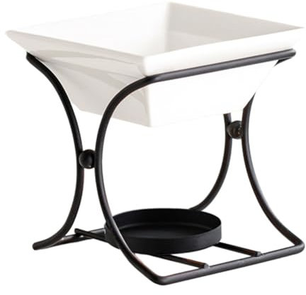 WOFASHPURET Keramik Aromalampe Teelichthalter Aromatherapieofen Für Ätherische Öle Duftkerze Und Wachsschmelzer Schwarz Dekorativ Für Wohnzimmer Yoga Schlafzimmer Geschenkidee