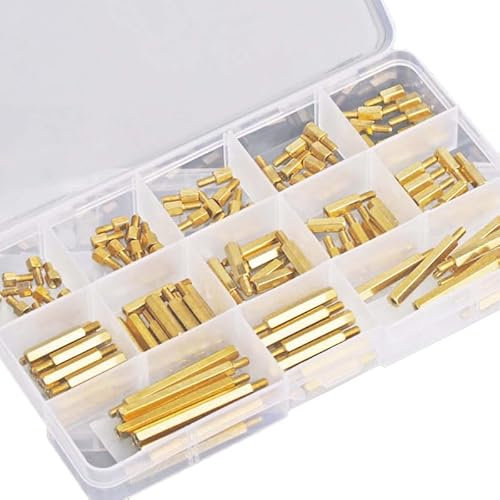 ORANXIN 95 Stücke M4 Messing Standoffs Schrauben Einzelnes Ende Innengewinde Hex Spacers Muttern PCB Motherboard Hexagonal Abstandshalter Assortment Kit