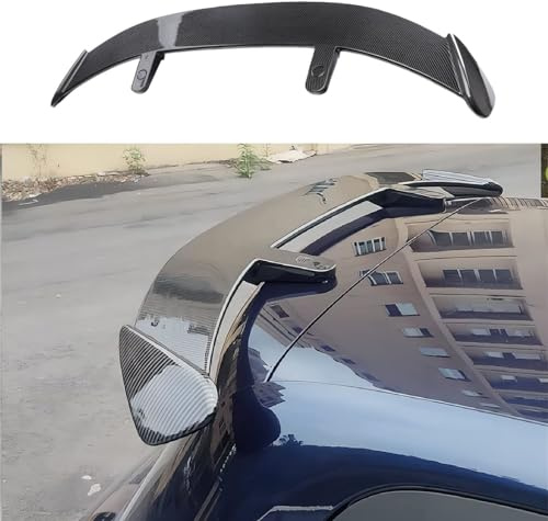 SUNJFY Heckspoiler für Hyundai Tucson NX/TL/LM/JM 4/3/2/1.Gen 2005-2021 2022 2023 2024 2025, Universal Kohlefaser Auto-Hintere Spoiler-Flügel Dachspoiler Auto Zubehör,Carbon Fibre Look