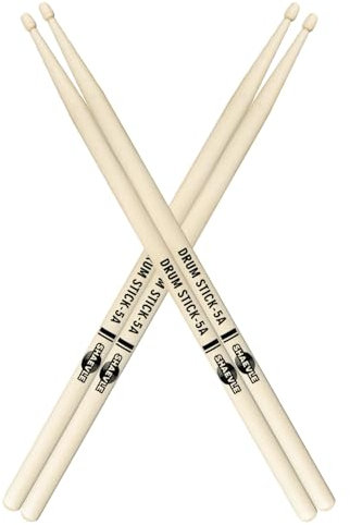 SHAEVLE Bacchette per batteria 5A classiche in legno d'acero, con punta in legno, per adulti, bambini e principianti, 2 paia