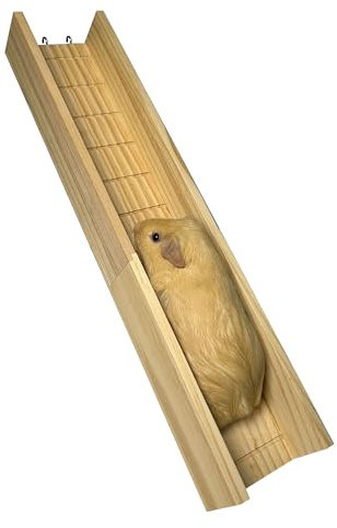 Meerschweinchen-Käfigbrücke, Kleintier-Holzleiter, Rampe, Meerschweinchenkäfig-Zubehör, zweite Etage, Verbindungsbrücke für Meerschweinchen, Frettchen, Hamster (60 cm)
