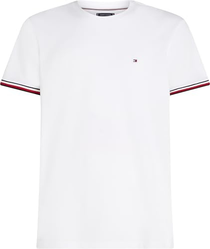 Tommy Hilfiger Herren S/S T-Shirt, Weiß (Weiß), XL