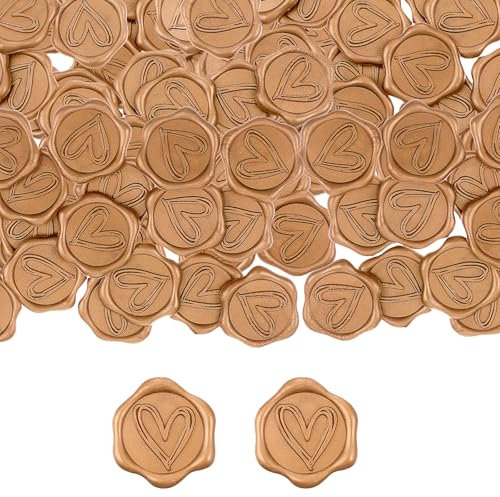 25 Stück Herz Wachssiegel Selbstklebend Wachssiegel Personalisiert Umschlag Versiegelungsaufkleber Wachssiegel Aufkleber für Hochzeitseinladungen Geburtstagsfeier Geschenkverpackung