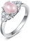 DAYLINLOVE Rosenquarz Ring 925 Sterling Silber Rose Ring Rosa Stein Ring Rosenquarz Schmuck Geschenke für Frauen Mutter Frau
