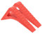sourcing map 2 Pcs Door Stoppers for Bottom of Door, 0.83 inch Door Stops, Rubber Door Stopper Wedge, Window Stopper Door Gaps Sturdy Stackable, Red