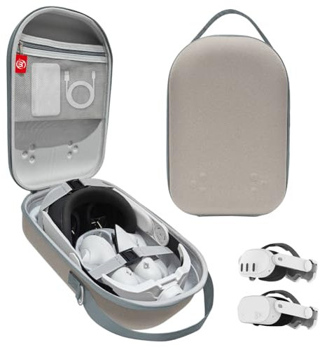 AZURAOKEY Carrying Case Compatible with Quest 3/3S Headset, Hard Carrying Case for Quest 3S VR Gaming Headset, Travel Case for Quest 3/3S Accessories, Ultra-Sleek Design for Travel