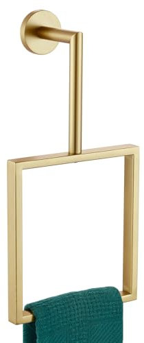 AONEON AN3005GD Anneaux porte-serviettes verticaux pour salle de bain en acier inoxydable brossé doré contemporain