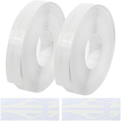 Flaconi Auto Aufkleber,Autoaufkleber Tuning,Autoaufkleber,Racing Aufkleber,2 in 1 Auto Aufkleber Vinyl Racing Streifen Aufkleber,Auto-dekor,für Dekoration von Autos,Quads,Motorrollern,Helmen (Weiß)
