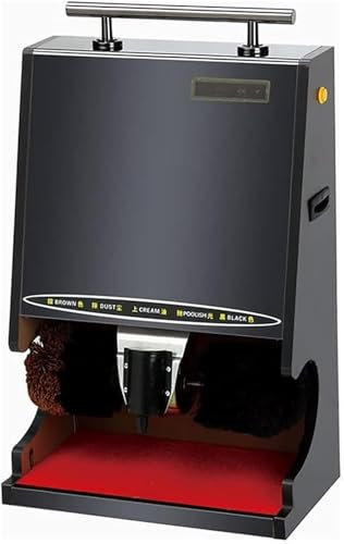 GLJTUO Machine À Cirer Les Chaussures Électrique, Induction Automatique/Double Brosse Combinée/Protection Contre La Surchauffe/Fonctionnement en Douceur, pour Hôtel Familia,