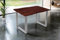 SAM Esstisch Josy | 120 x 80 cm | Holz Nussbaum-Optik | U-Gestell Metall Silber | 40 mm Tischplatte mit Baumkante | Tisch für Esszimmer & Küche
