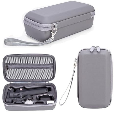 Hesupy Hard Case for DJI Osmo Mobile 7P/7, Travel Carrying Case Portable Storage Organizer Bag for OM7 OM7P Gimbal Stabilizer PU Protective Cover Shell Carry Bag