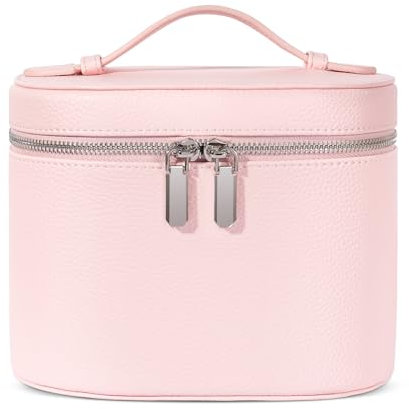 Make-up-Tasche, Reise-Make-up-Tasche mit Fächern und Griff, tragbare Kosmetik-Organizer-Tasche, Kulturbeutel für Damen