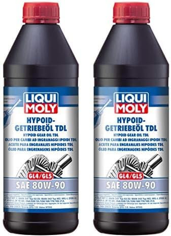 LIQUI MOLY Hypoid-Getriebeöl (GL4/5) TDL SAE 80W-90 | 1 L | Getriebeöl | Hydrauliköl | Art.-Nr.: 20645 (Packung mit 2)